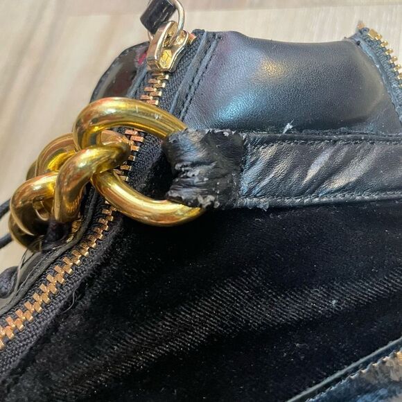 Giuseppe Zanotti Women’s Black/Gold Single Gold Bar High Top Size 37 EU 7 US - Picture 11 of 11